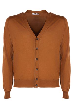 Brown virgin wool cardigan PT TORINO | 4SRD220NTS07MG0080